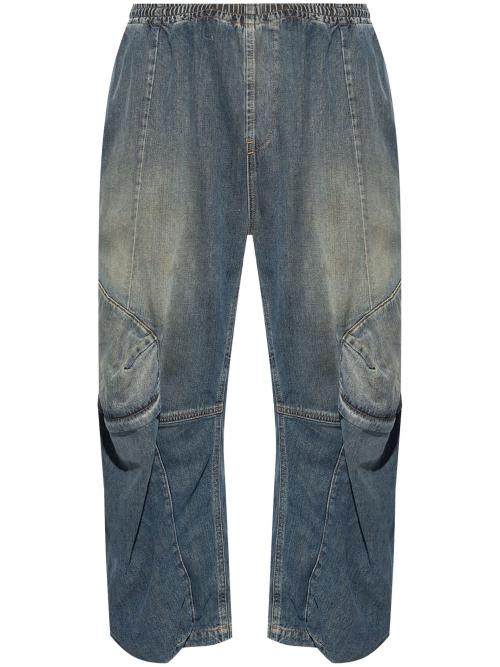 Diesel D-Para-Short-FSF 露踝牛仔裤 - 蓝色