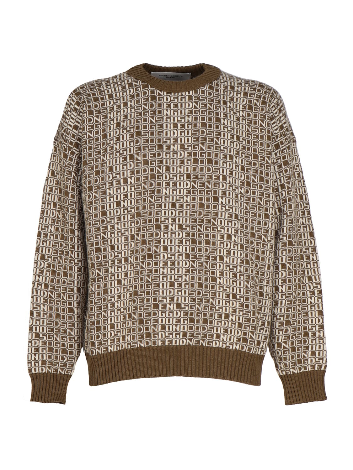 Golden Goose Journey Boxy Knit Crewneck Cashmere Blend Sweater