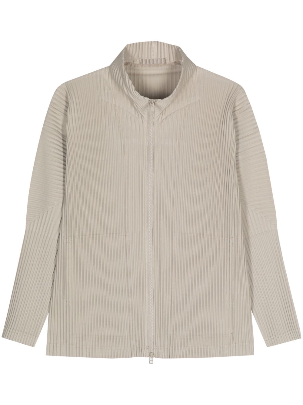 Homme Plissé Issey Miyake 拉链褶饰衬衫 - 中性色
