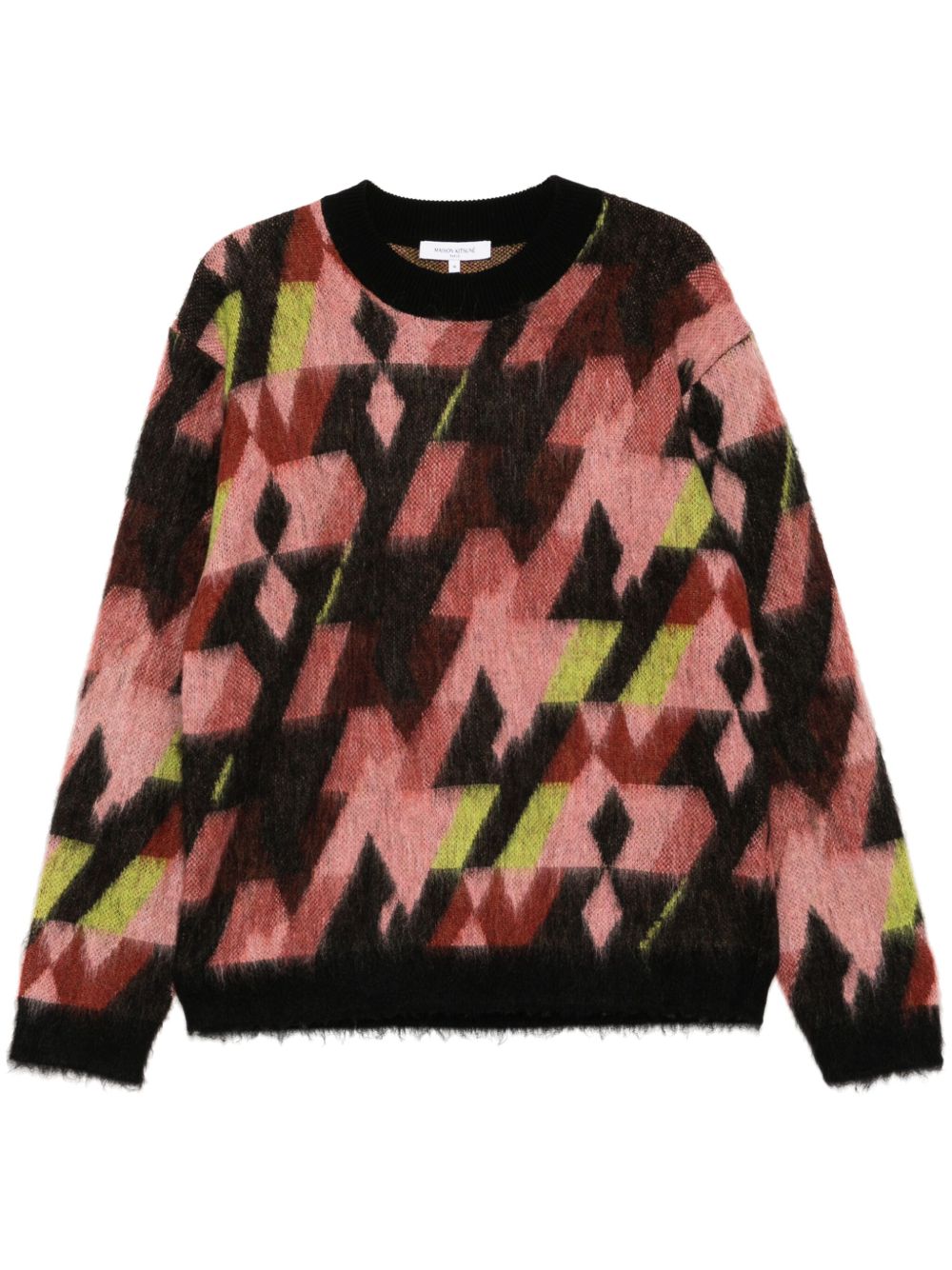 Maison Kitsuné 图案毛衣 - 粉色