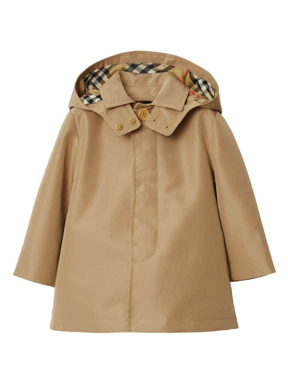 Burberry Kids 棉连帽夹克 - 中性色
