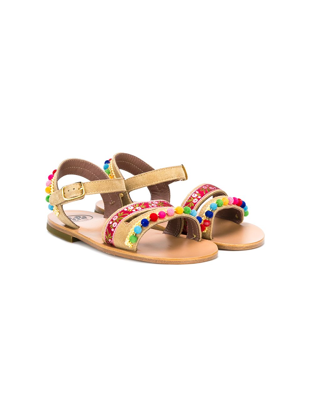 Pèpè embellished strap sandals - 褐色