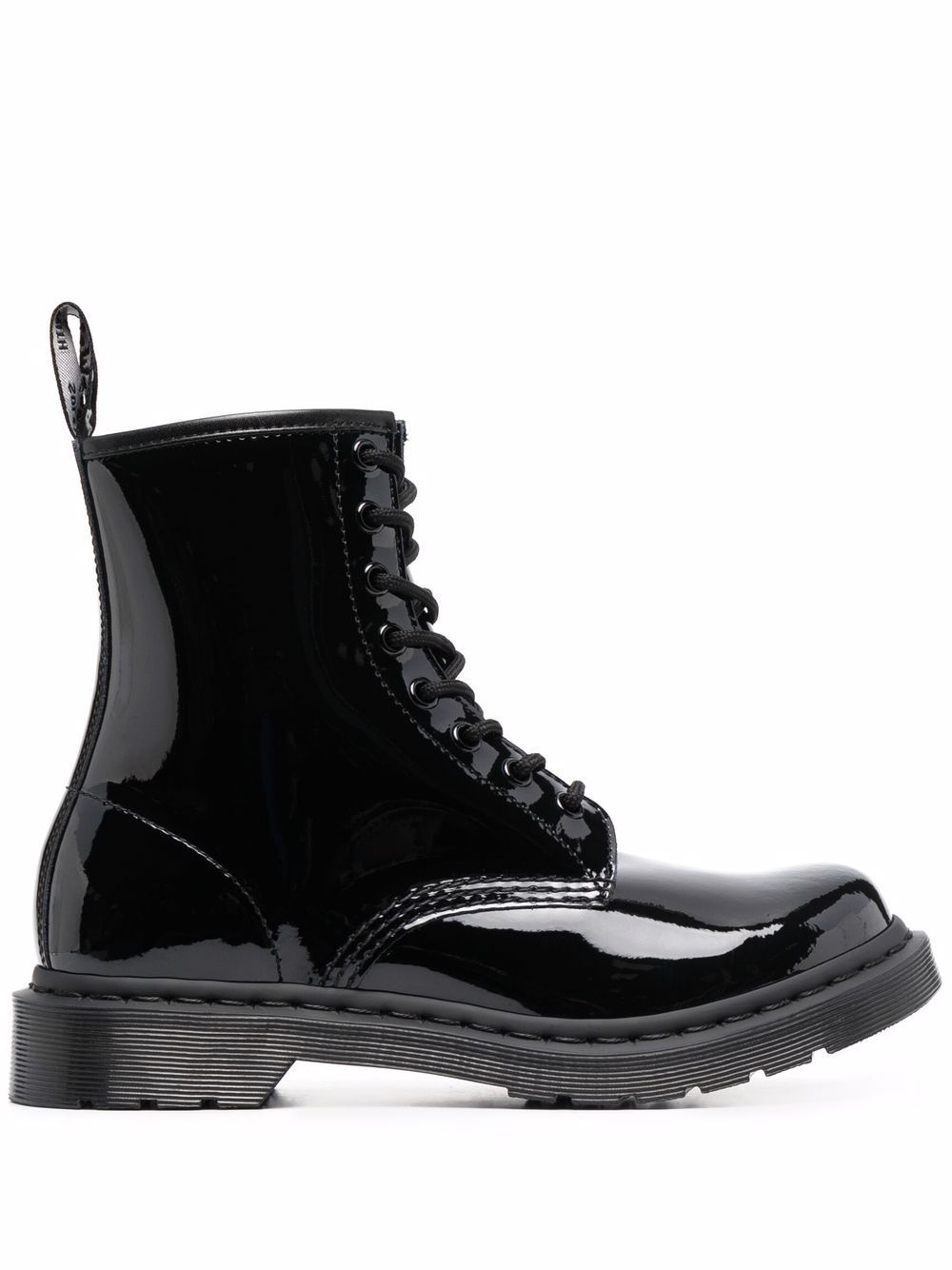 Dr. Martens 亮面及踝靴 - 黑色