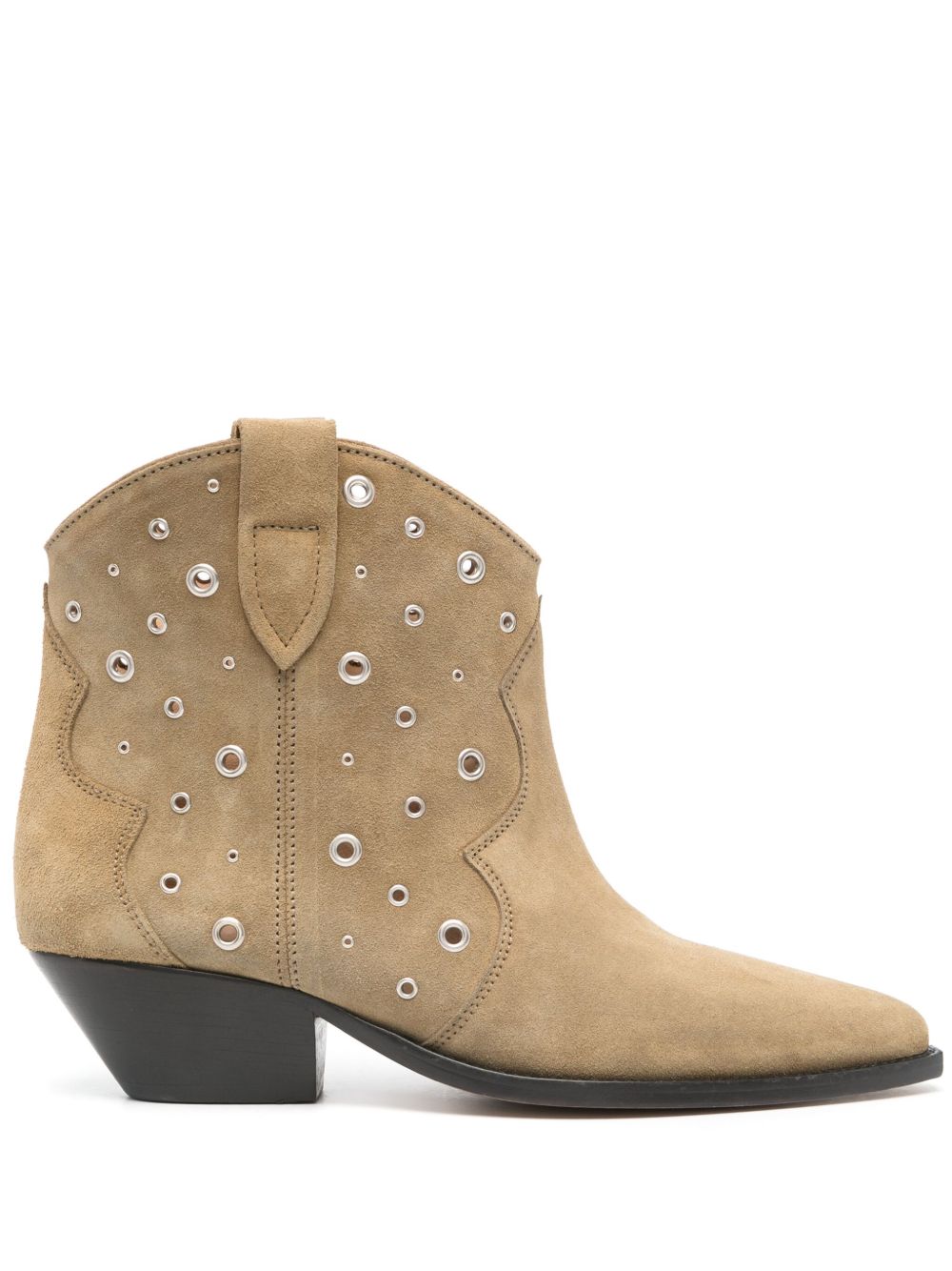 ISABEL MARANT Dewina 低跟绒面皮靴 - 中性色