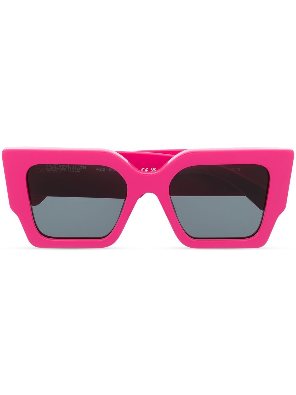 Off-White Eyewear 箭头图案方框太阳眼镜 - 粉色