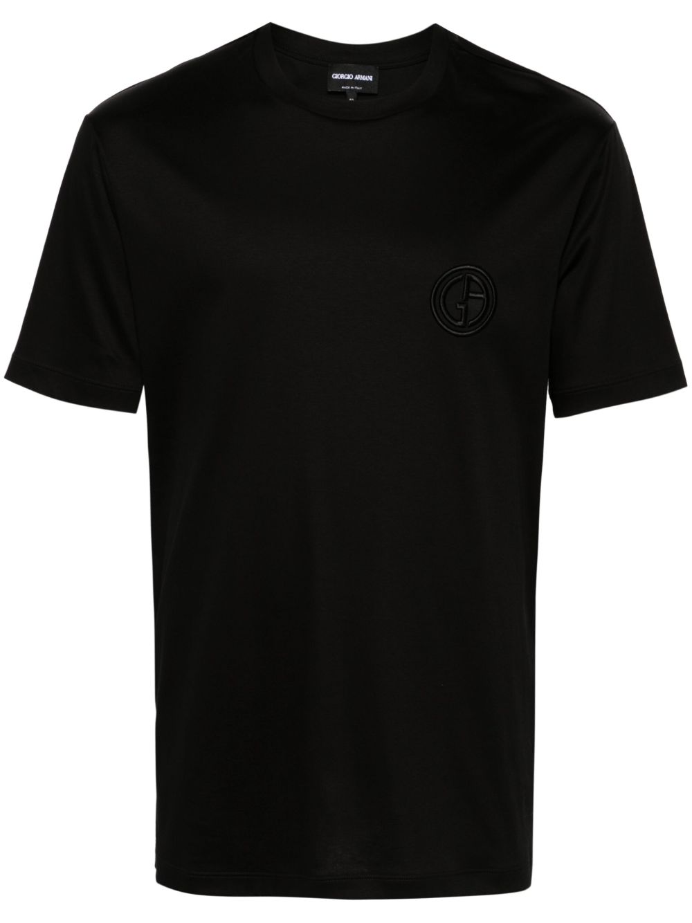 Giorgio Armani Interlock logo T恤 - 黑色