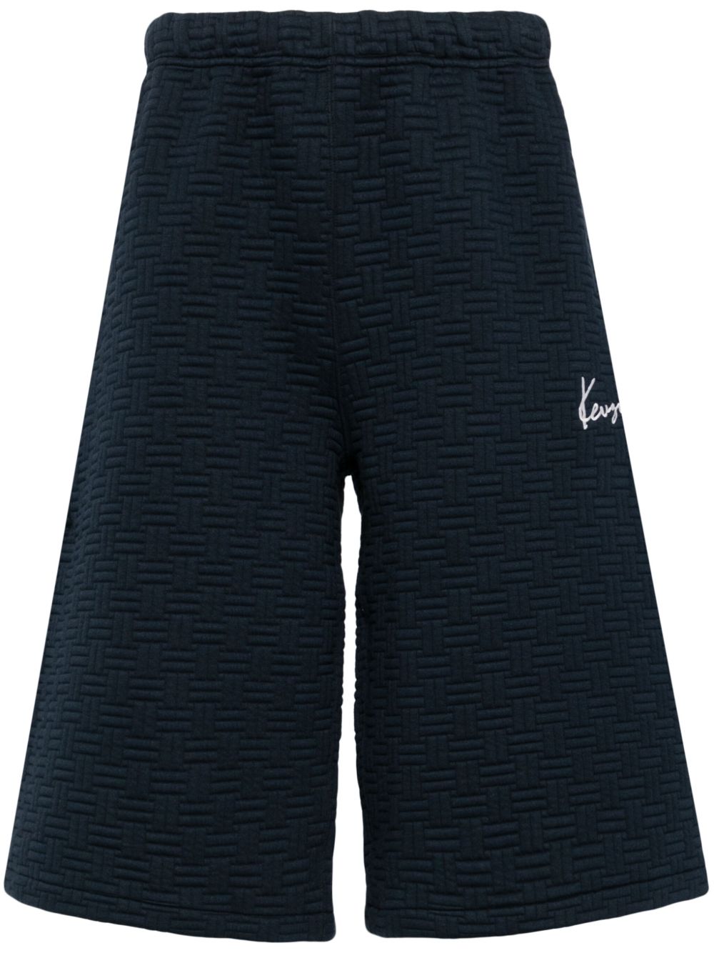 Kenzo Kenzo Weave 百慕大短裤 - 蓝色