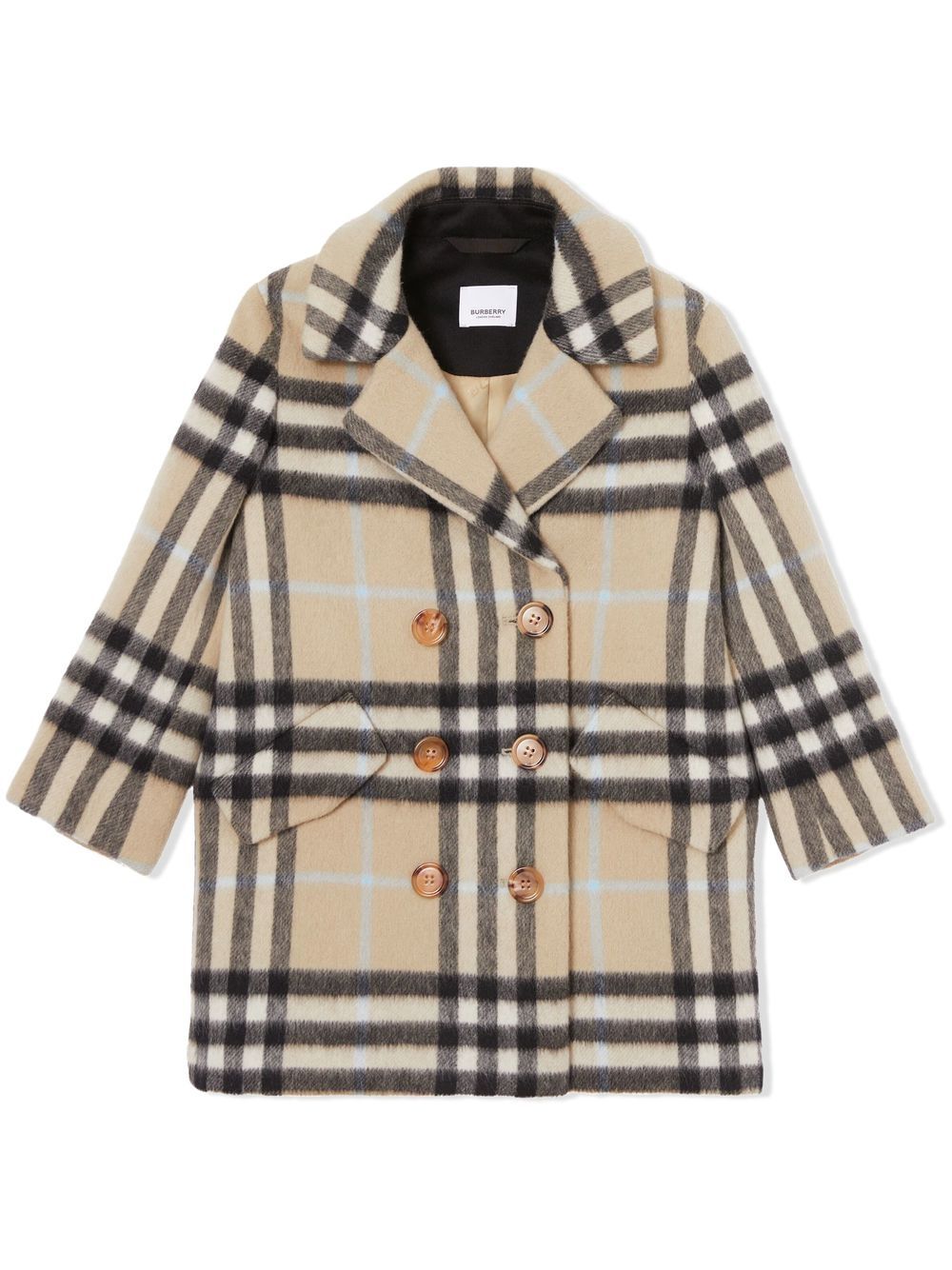 Burberry Kids 博柏利 格纹精裁外套 - 中性色