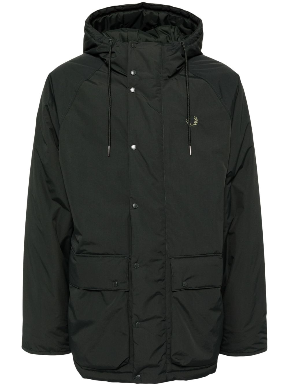 Fred Perry 拉链填充夹克 - 绿色