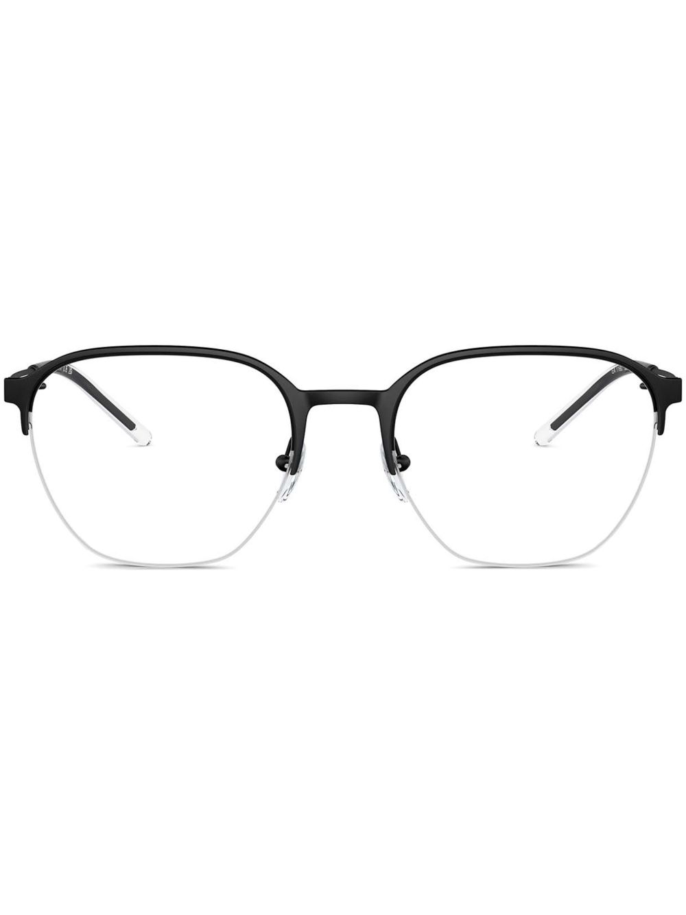 Emporio Armani 几何形框眼镜 - 黑色