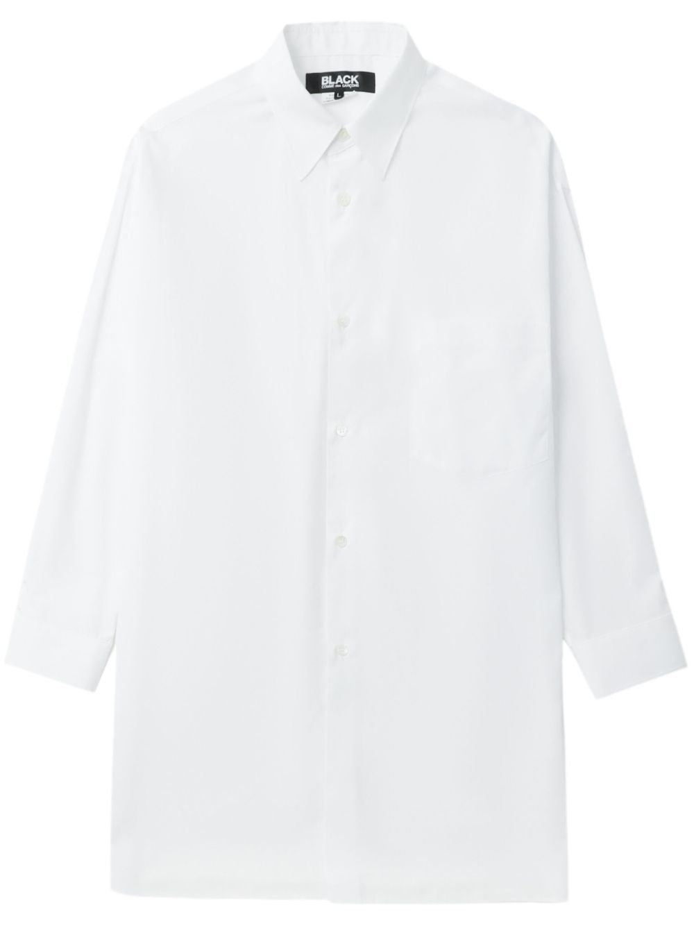 Black Comme Des Garçons 垮肩棉衬衫 - 白色