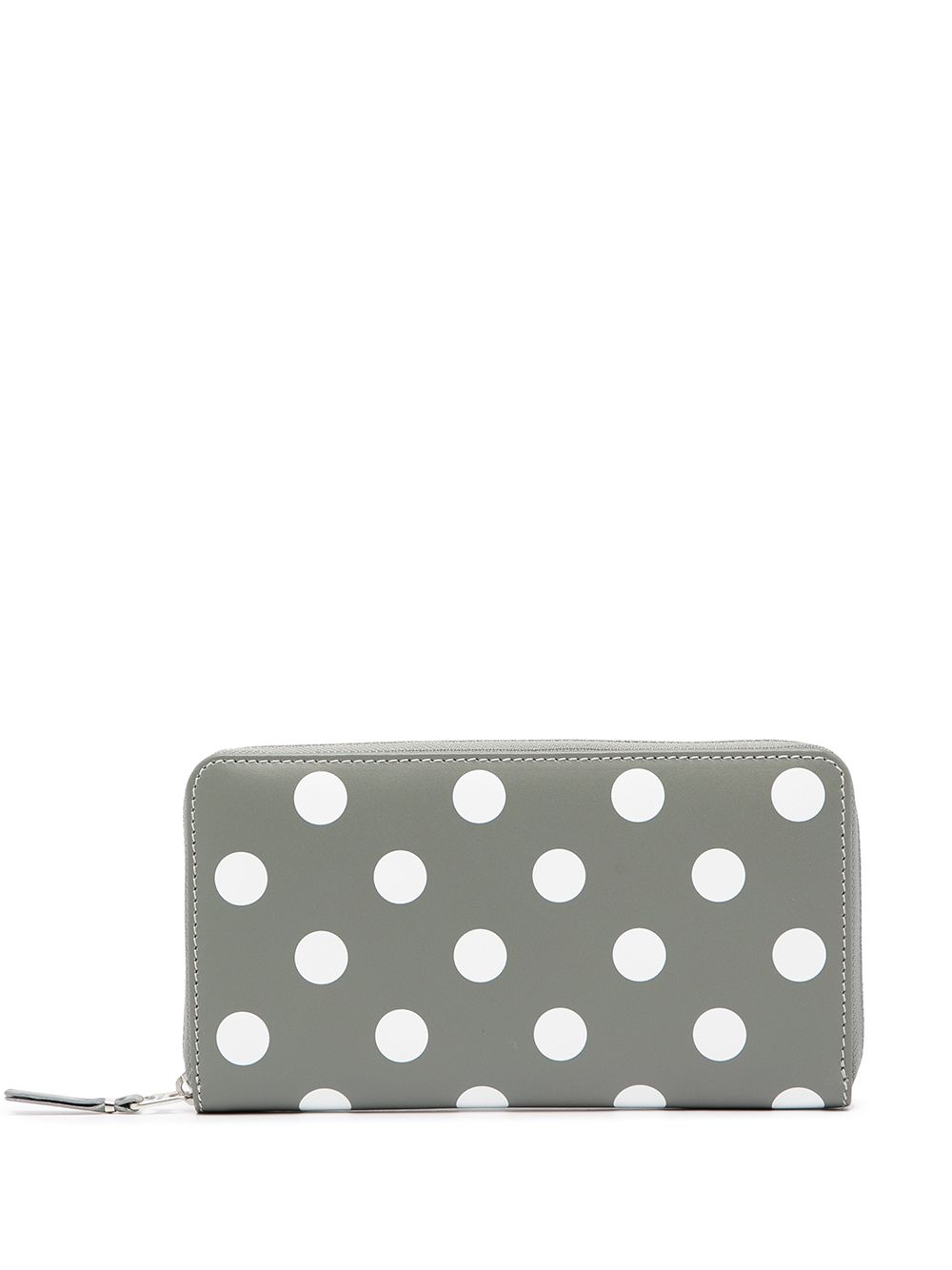 Comme Des Garçons Wallet 波点环绕式拉链钱包 - 灰色