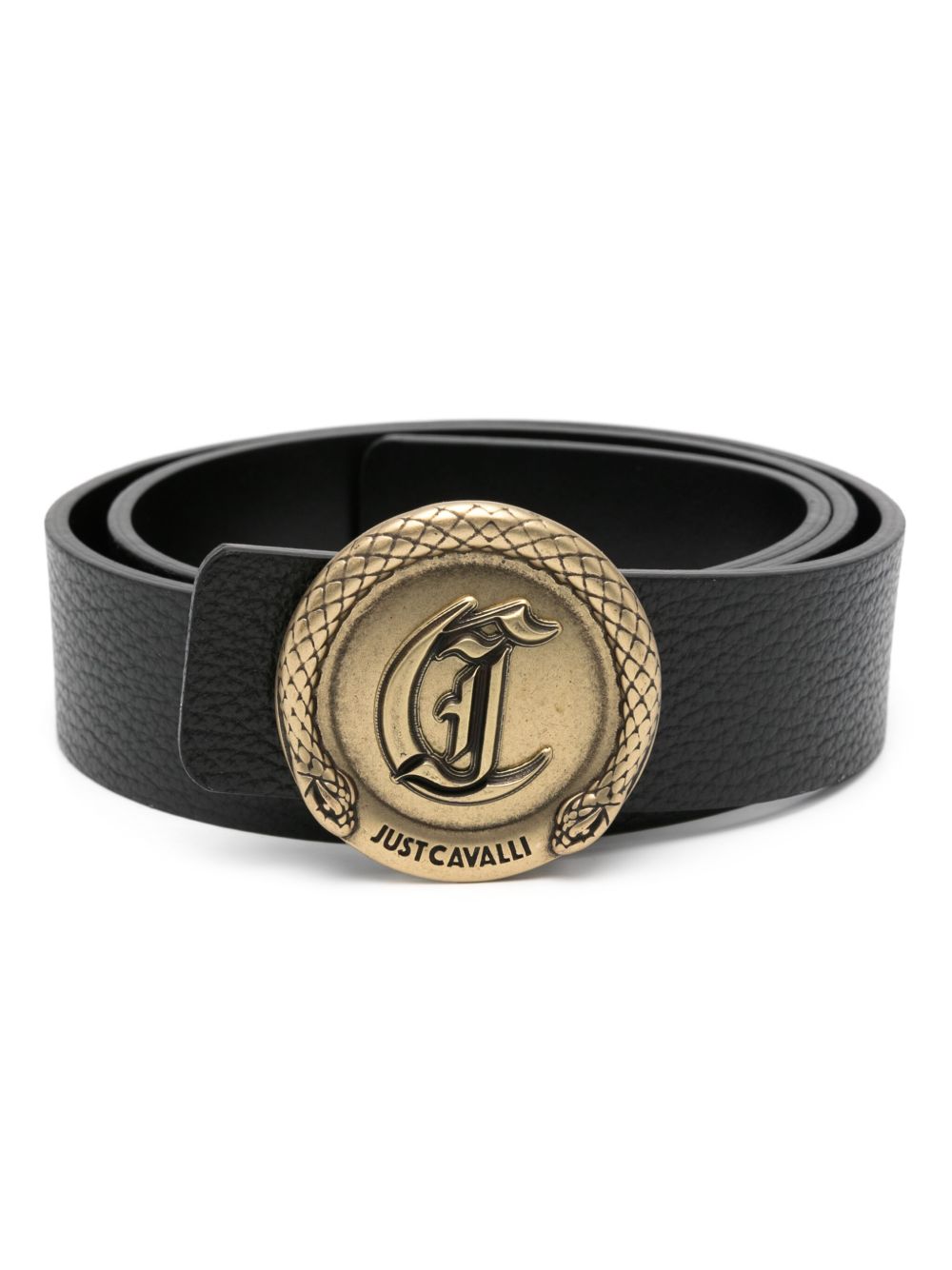 Just Cavalli logo扣环腰带 - 黑色