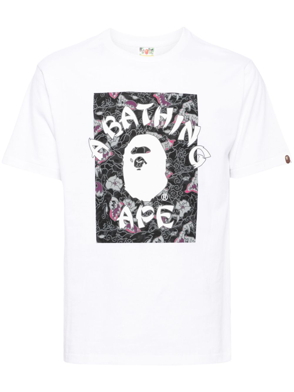 A BATHING APE® Japanese 刺青迷彩学院风T恤 - 白色