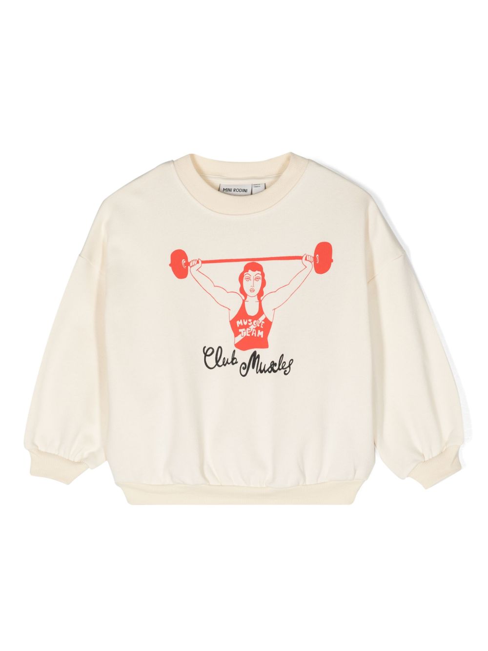Mini Rodini Club Muscles 棉卫衣 - 白色