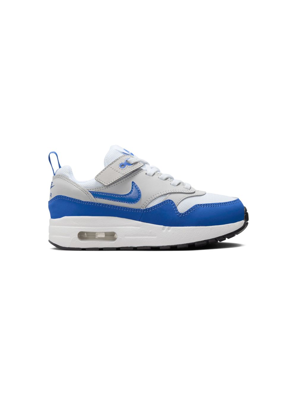 Nike Kids Air Max 1 EasyOn Royal Blue 运动鞋 - 白色