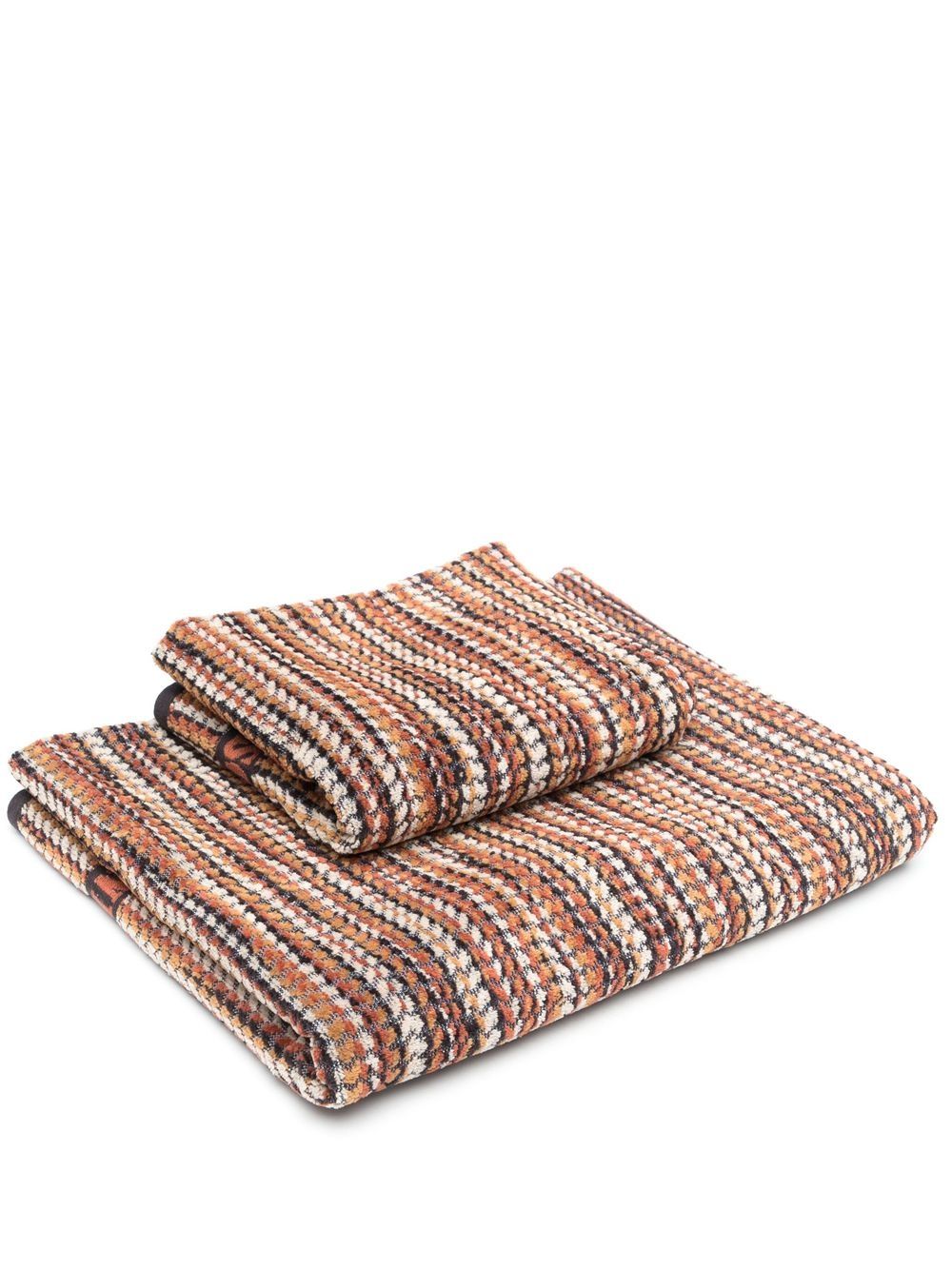 Missoni Home Billy 毛巾布棉毛巾（两件装） - 褐色