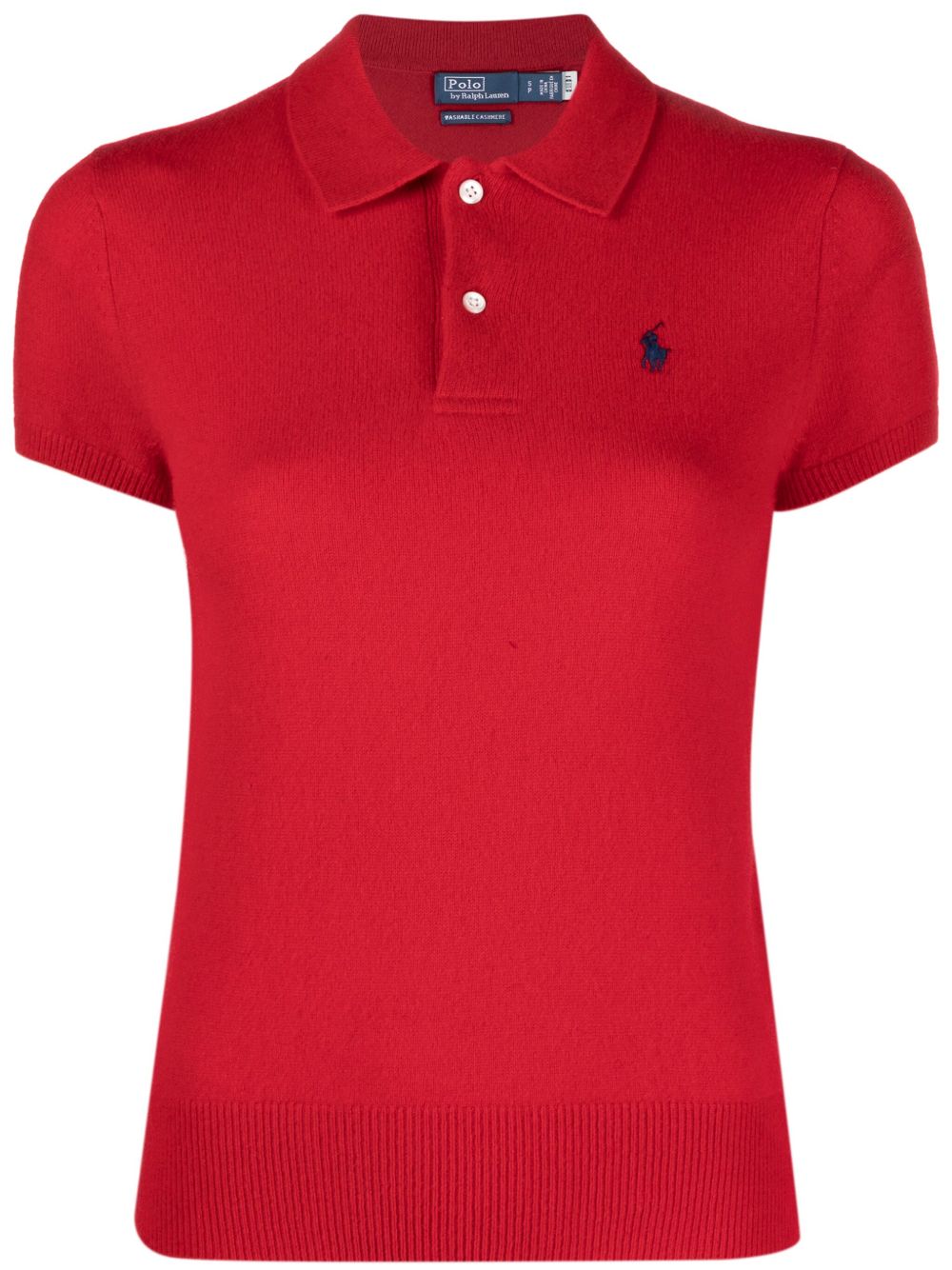 Polo Ralph Lauren Pony 图案羊绒polo衫 - 红色
