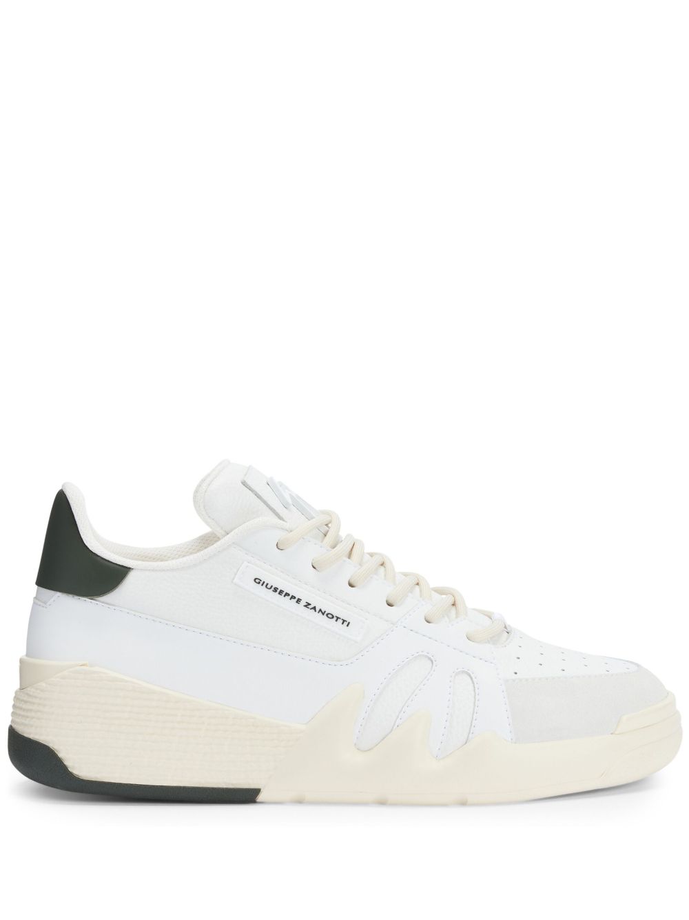 Giuseppe Zanotti Talon logo细节皮质运动鞋 - 白色