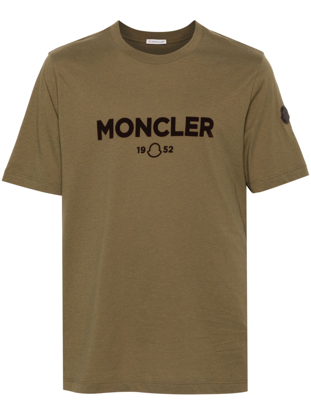 Moncler logo植绒T恤 - 绿色