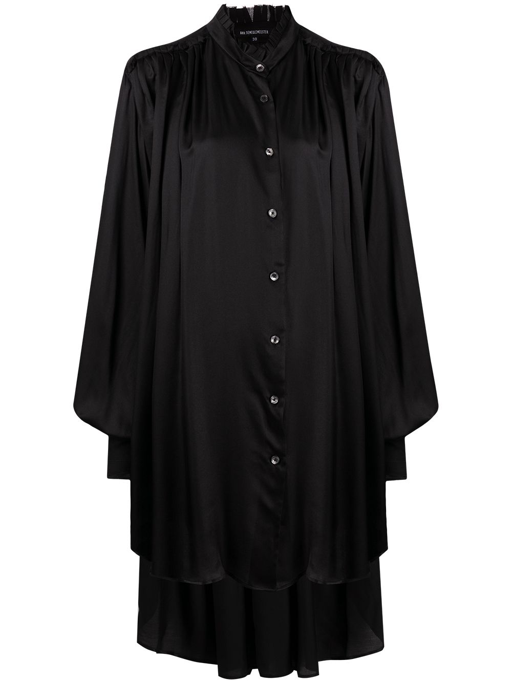 Ann Demeulemeester Nanette 超大款高领罩衫 - 黑色