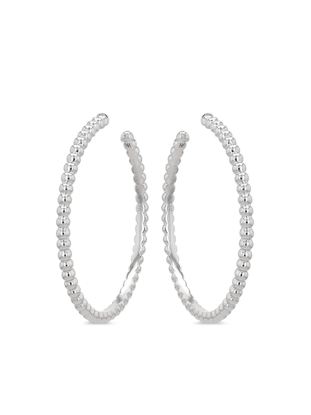 Van Cleef & Arpels 18K白金圈形耳环（典藏款） - 银色