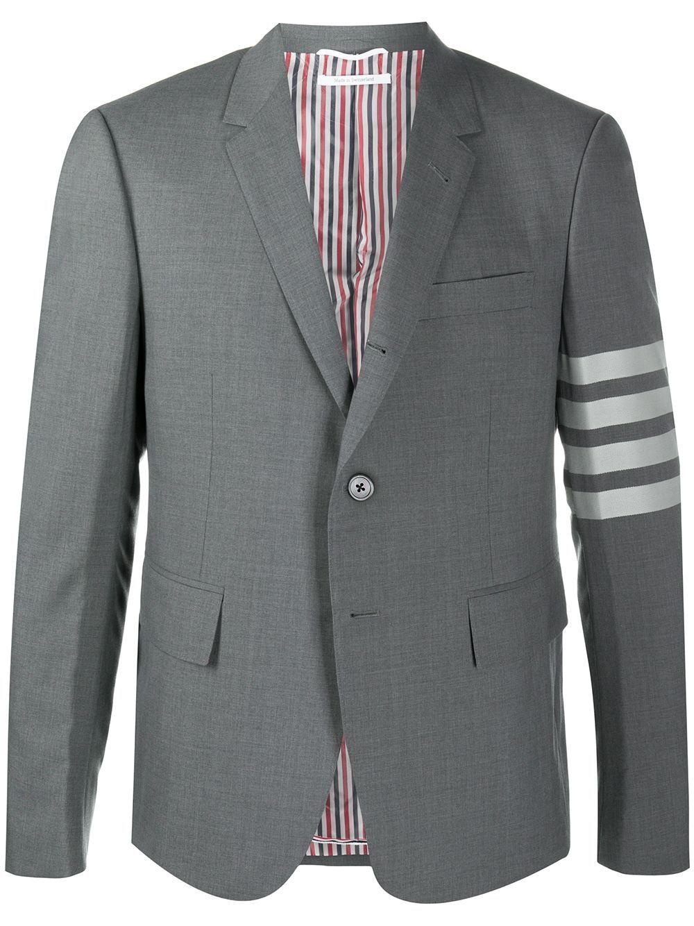 Thom Browne 四条纹羊毛西装夹克 - 灰色