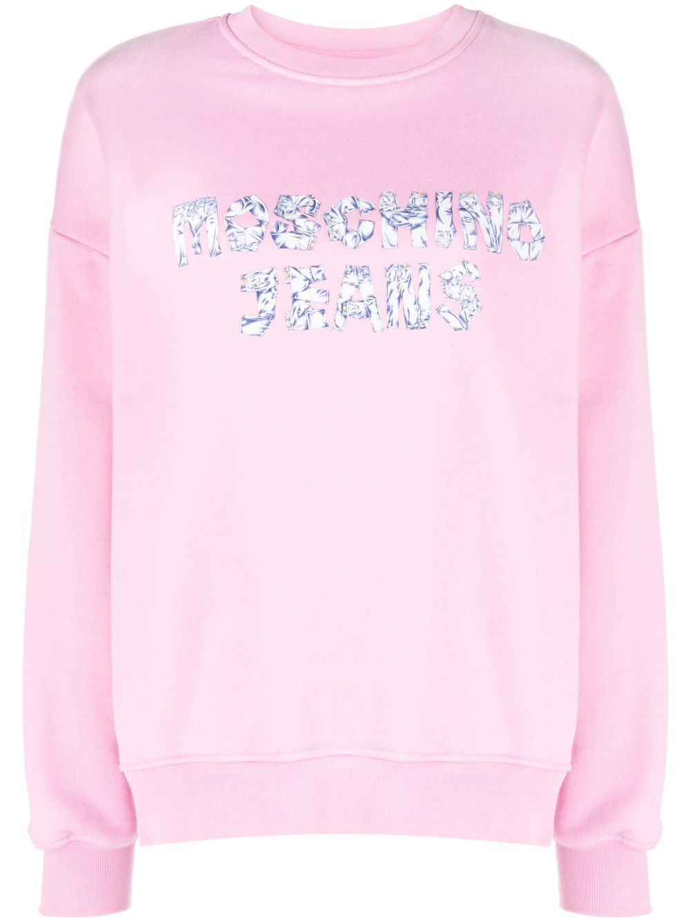 Moschino jeans logo印花卫衣 - 粉色