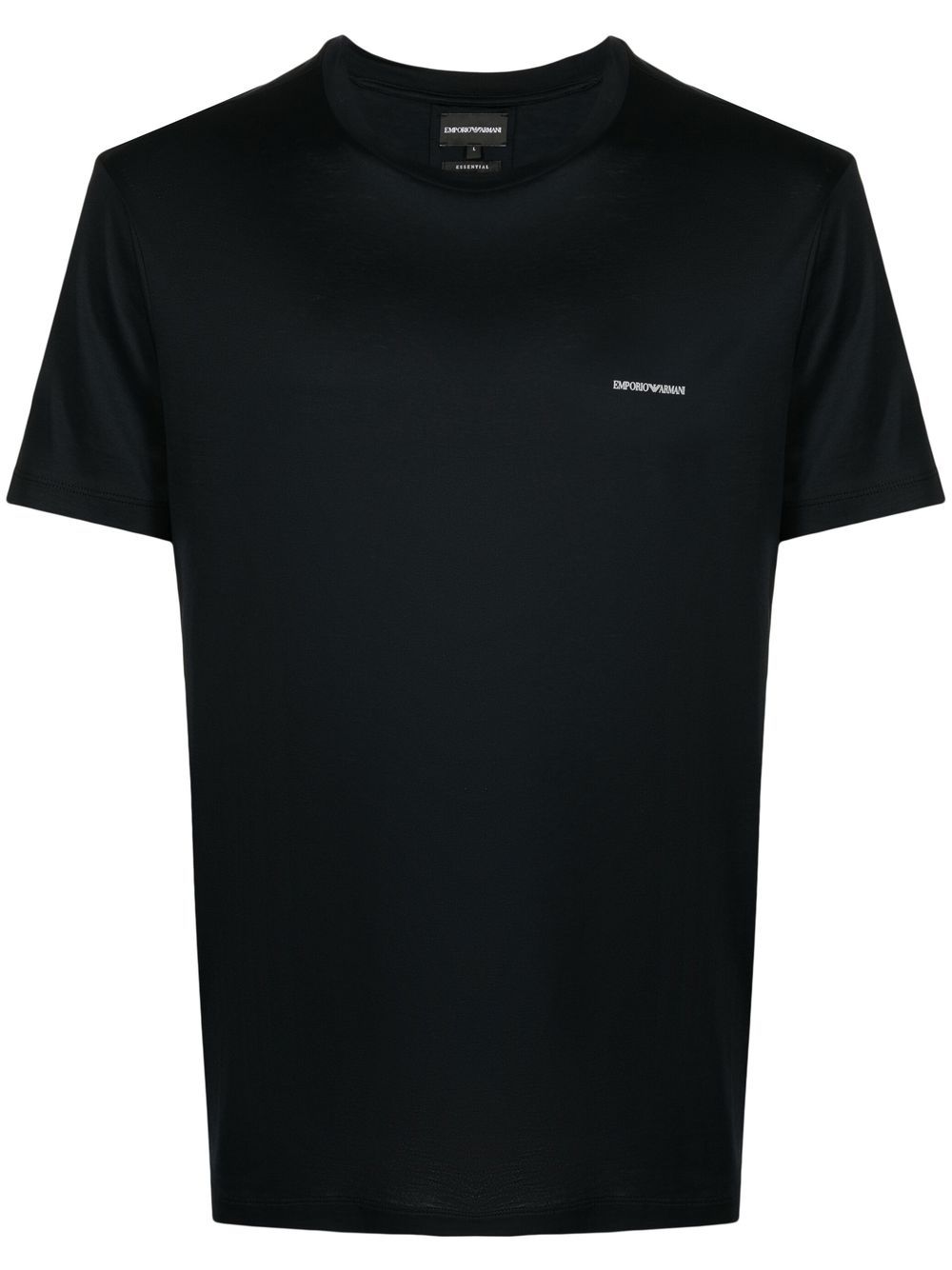 Emporio Armani logo印花短袖T恤 - 黑色