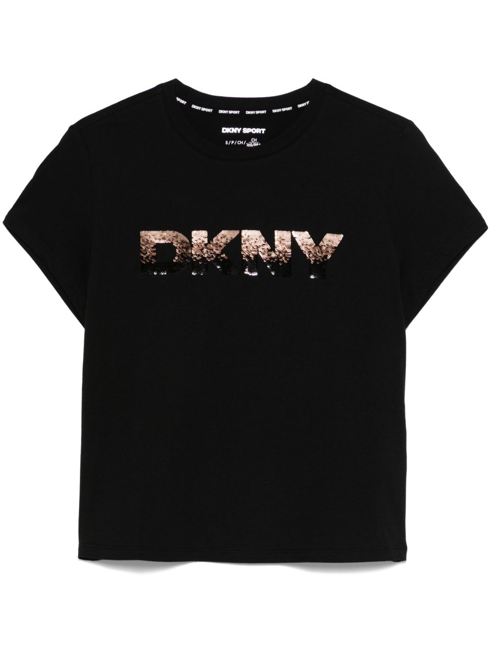 DKNY 亮片缀饰T恤 - 黑色