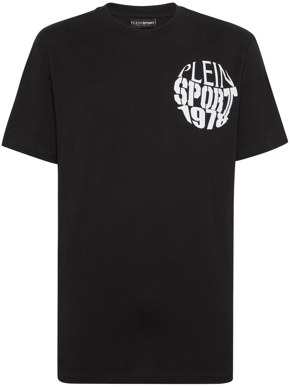 Plein Sport logo印花棉T恤 - 黑色