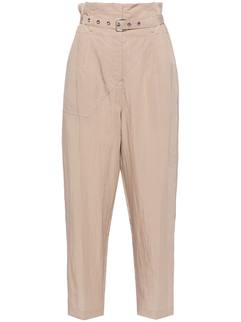 3.1 Phillip Lim 束腰褶饰细节锥形裤 - 中性色
