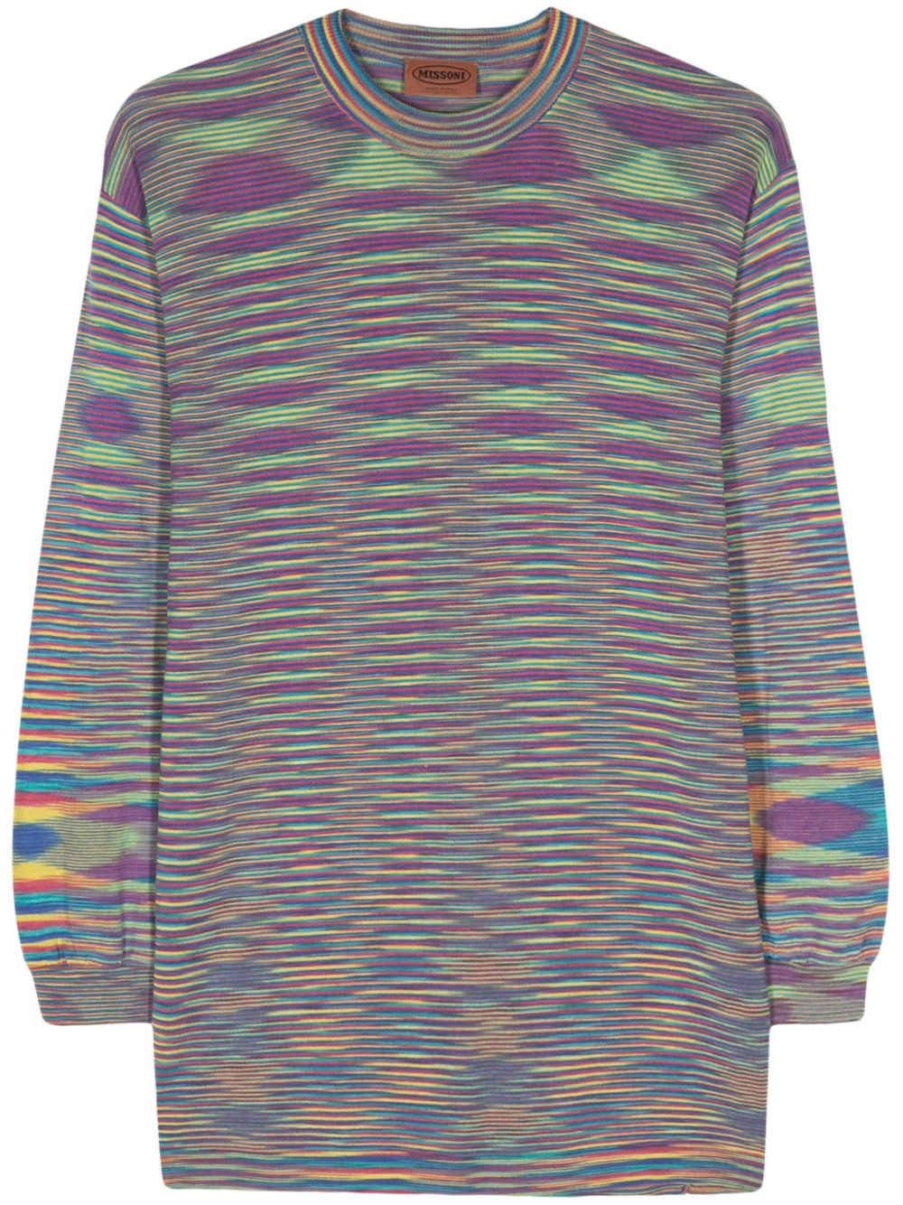 Missoni Pre-Owned 条纹羊毛混纺毛衣（1990年代典藏款） - 紫色