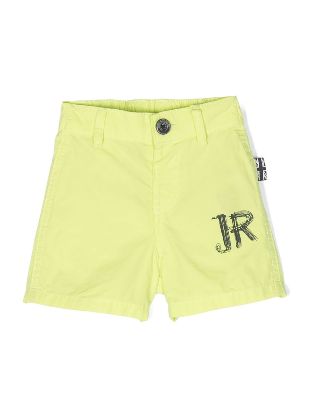 John Richmond Junior logo印花棉短裤 - 绿色