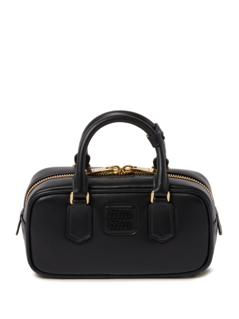 Miu Miu logo标牌迷你包 - 黑色