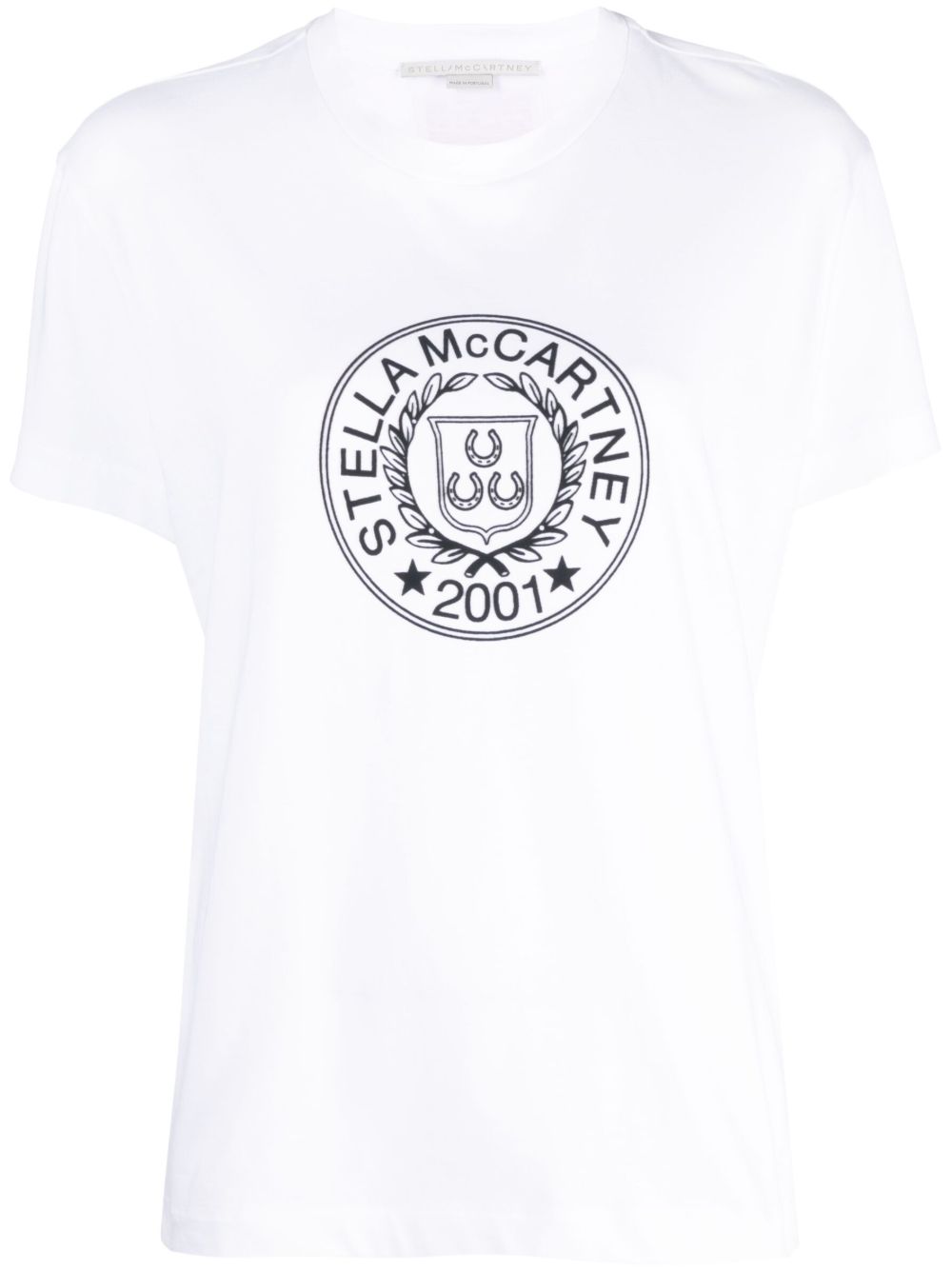 Stella McCartney logo印花棉T恤 - 白色