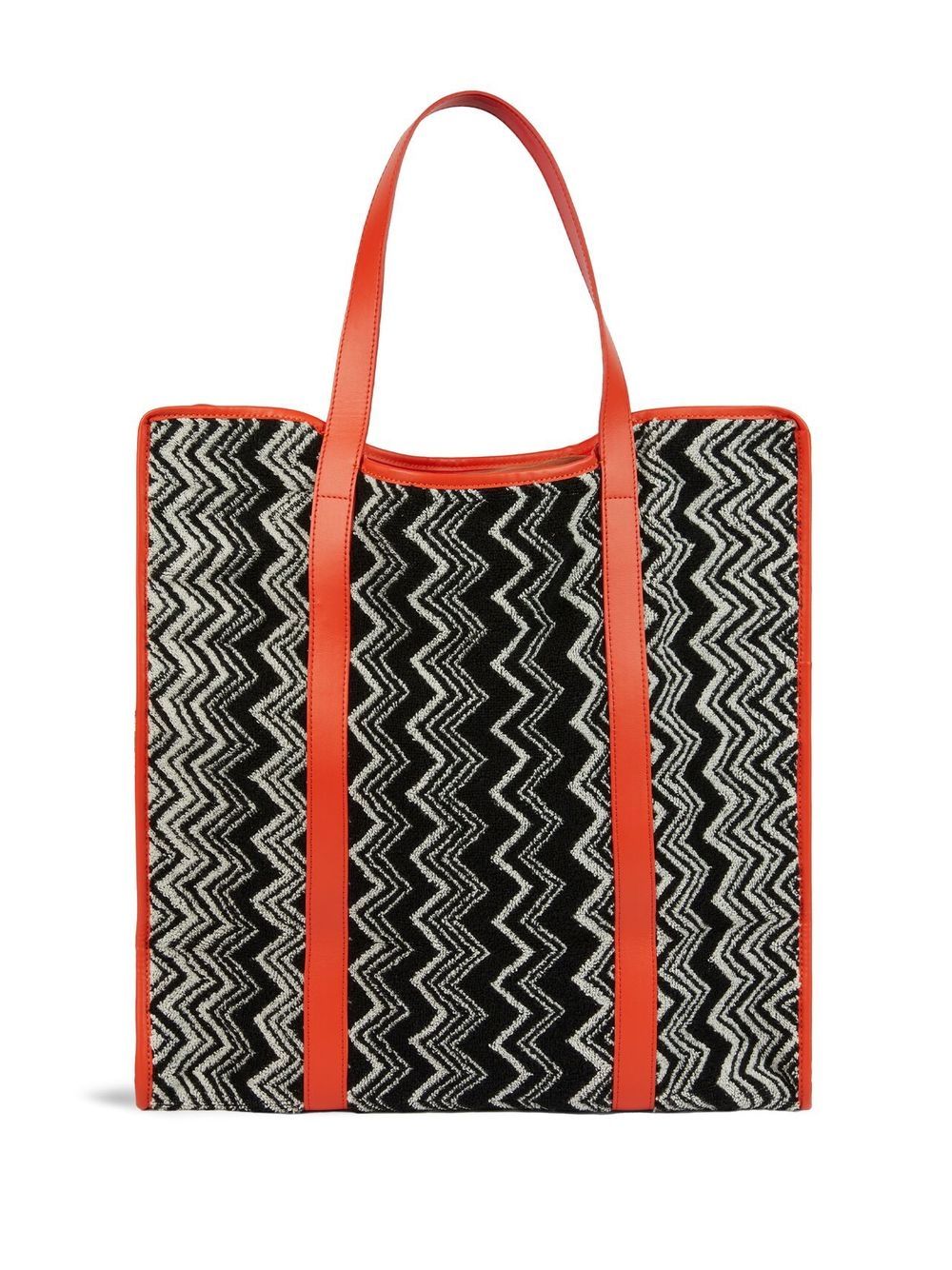 Missoni Home Keith Z字形图案印花手提包 - 黑色