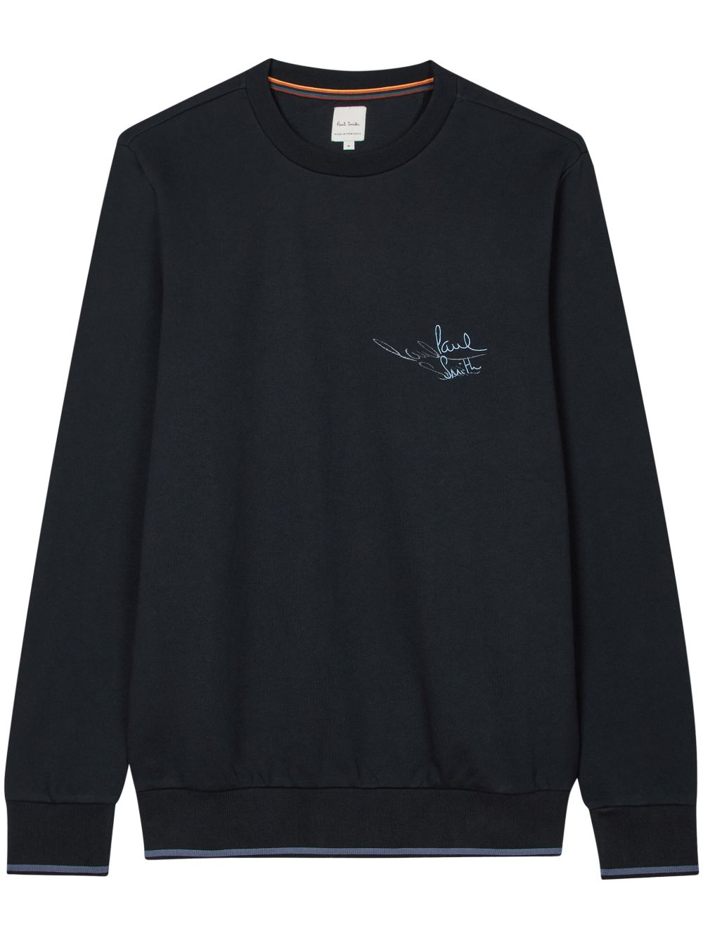 Paul Smith logo刺绣毛衣 - 蓝色