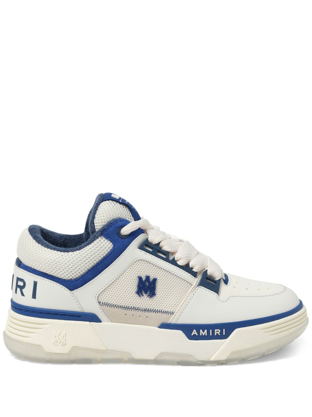 AMIRI MA-1 拼接皮质运动鞋 - 白色