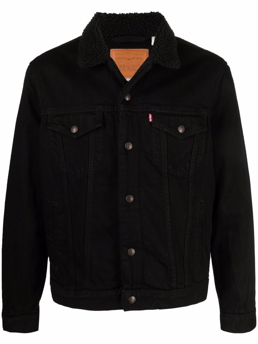 Levi's 仿羊绒衬里牛仔夹克 - 黑色
