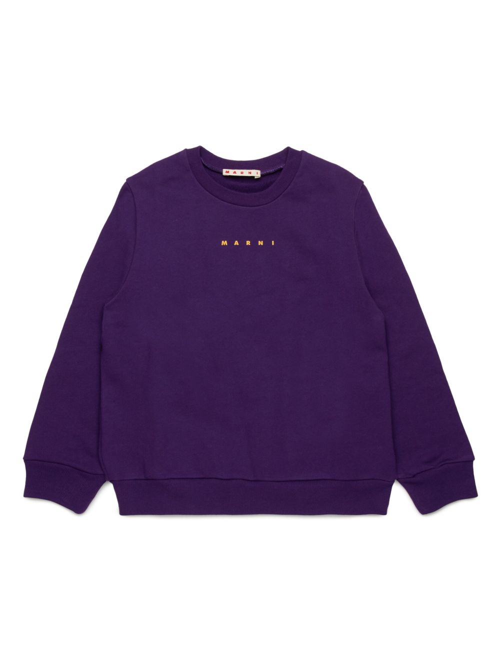 Marni Kids logo印花卫衣 - 紫色
