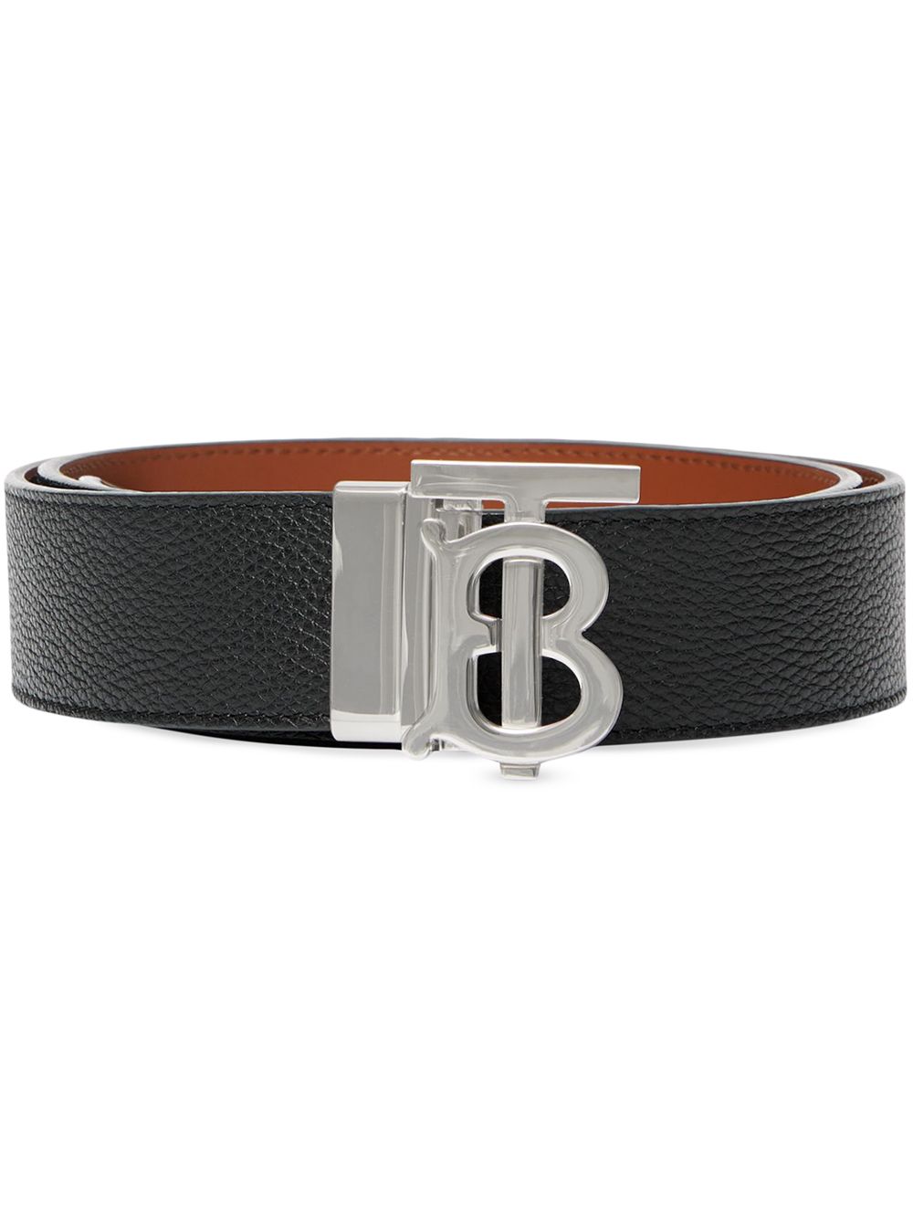 Burberry 博柏利 经典logo细节扣环腰带 - 黑色
