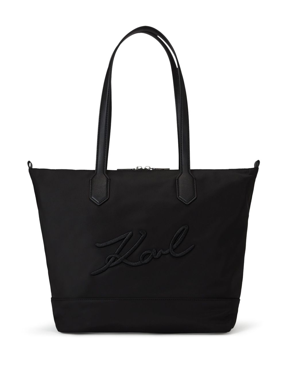 Karl Lagerfeld K/Signature logo贴花中号托特包 - 黑色