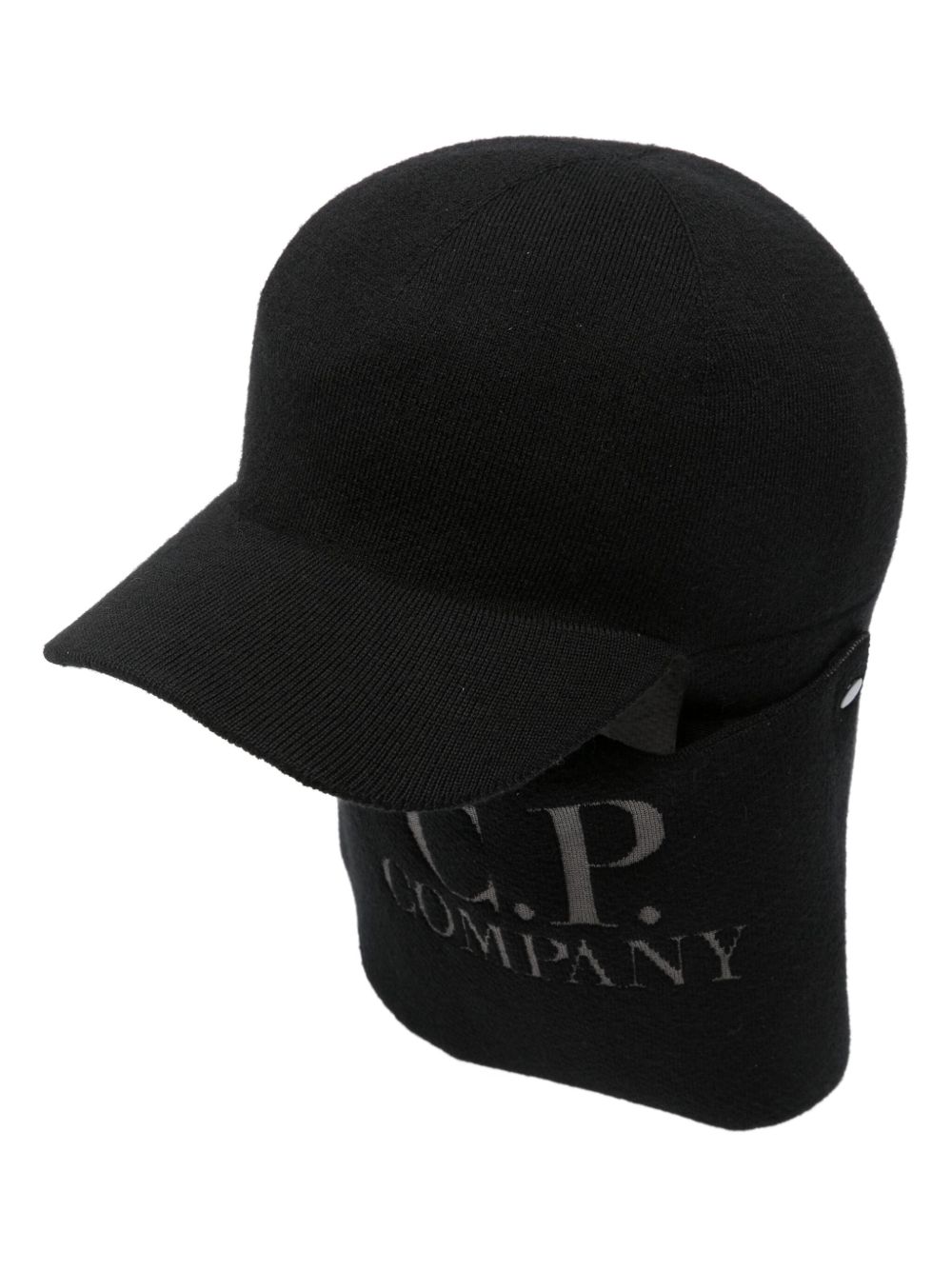C.P. Company logo提花棒球帽 - 黑色
