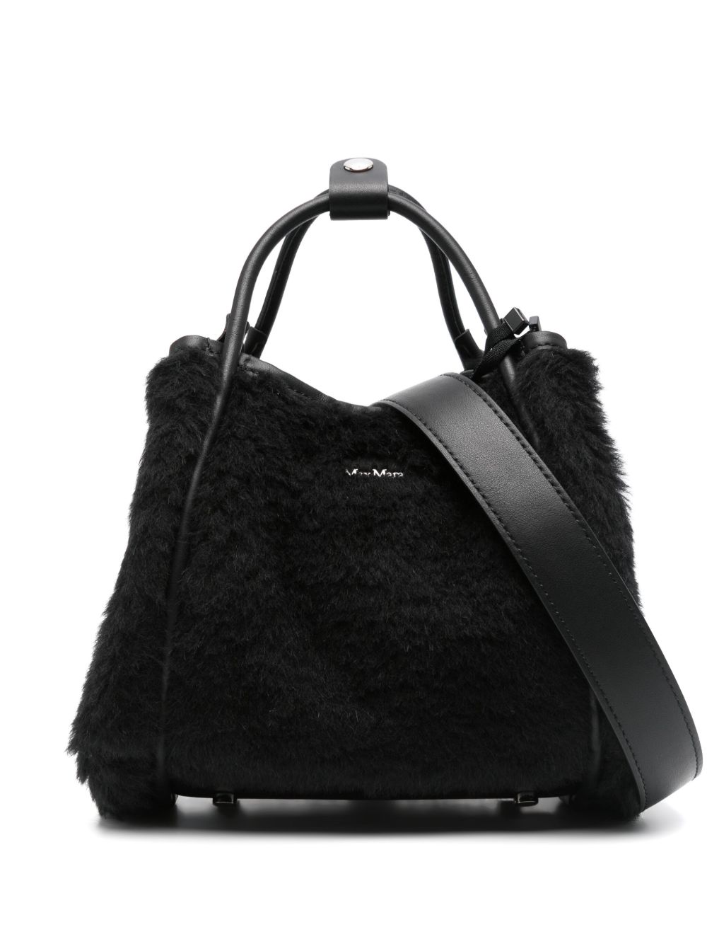 Max Mara 人造皮草手提包 - 黑色