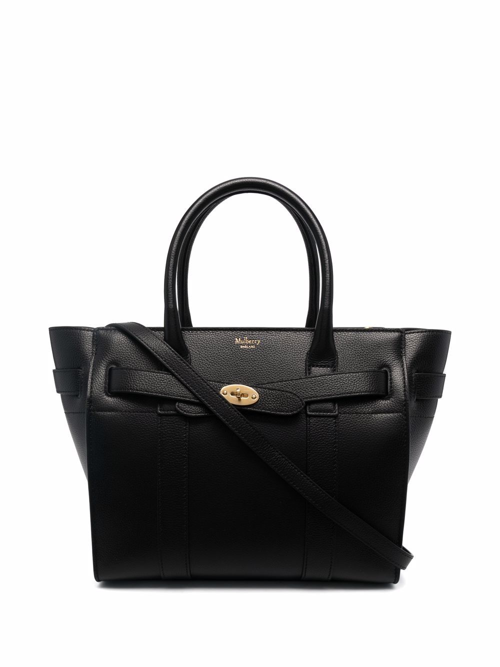 Mulberry Bayswater 皮质托特包 - 黑色