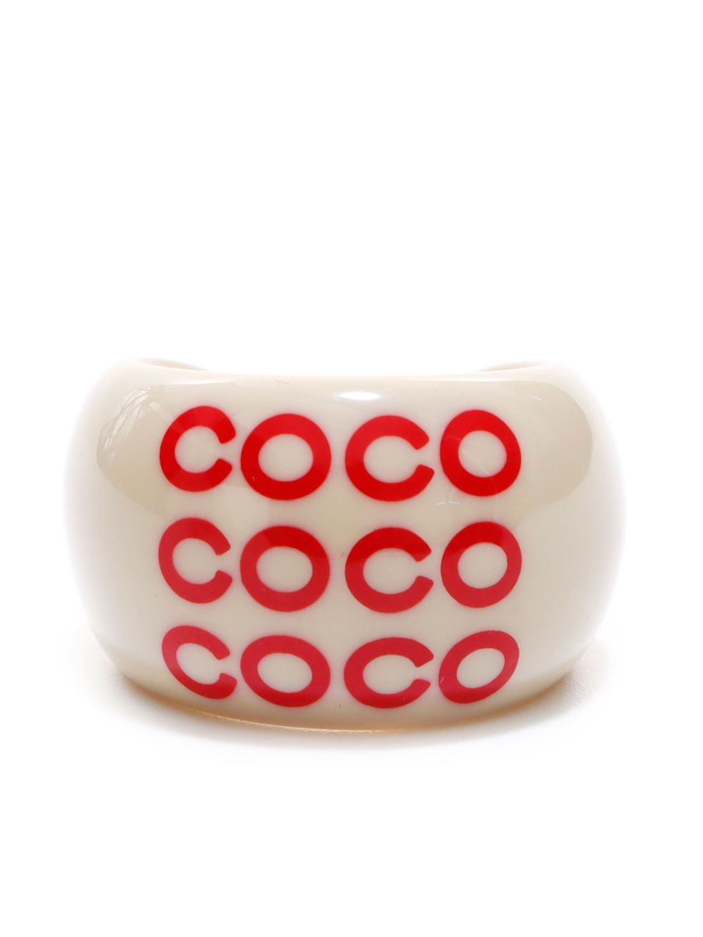 CHANEL Pre-Owned Coco 印花戒指（2001年典藏款） - 中性色