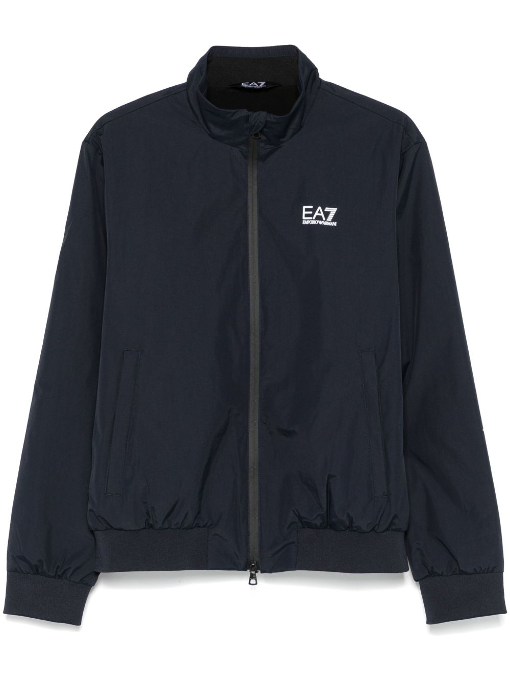 Ea7 Emporio Armani logo印花夹克 - 蓝色