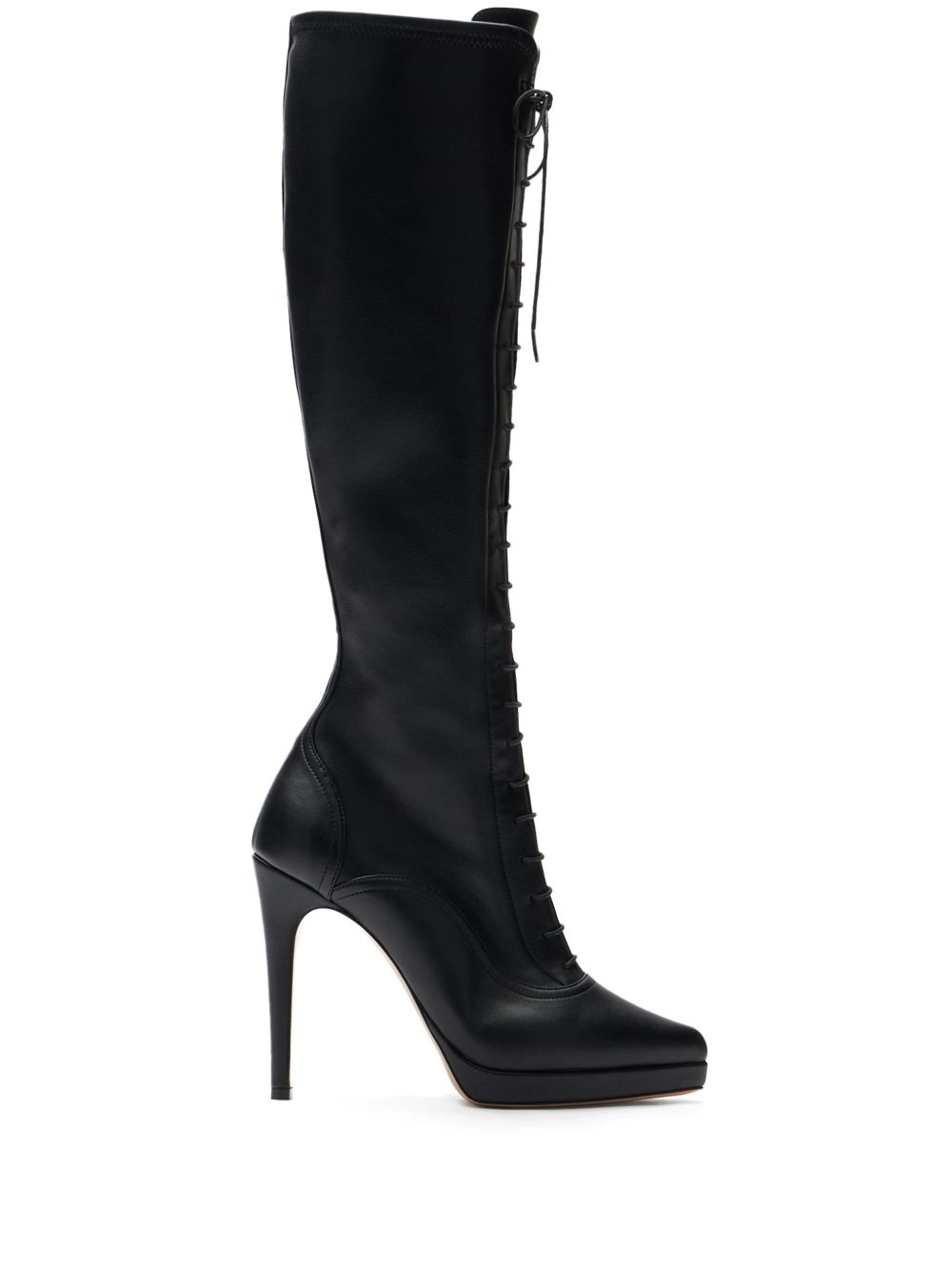 Casadei Michelle 系带高跟靴（10厘米） - 黑色