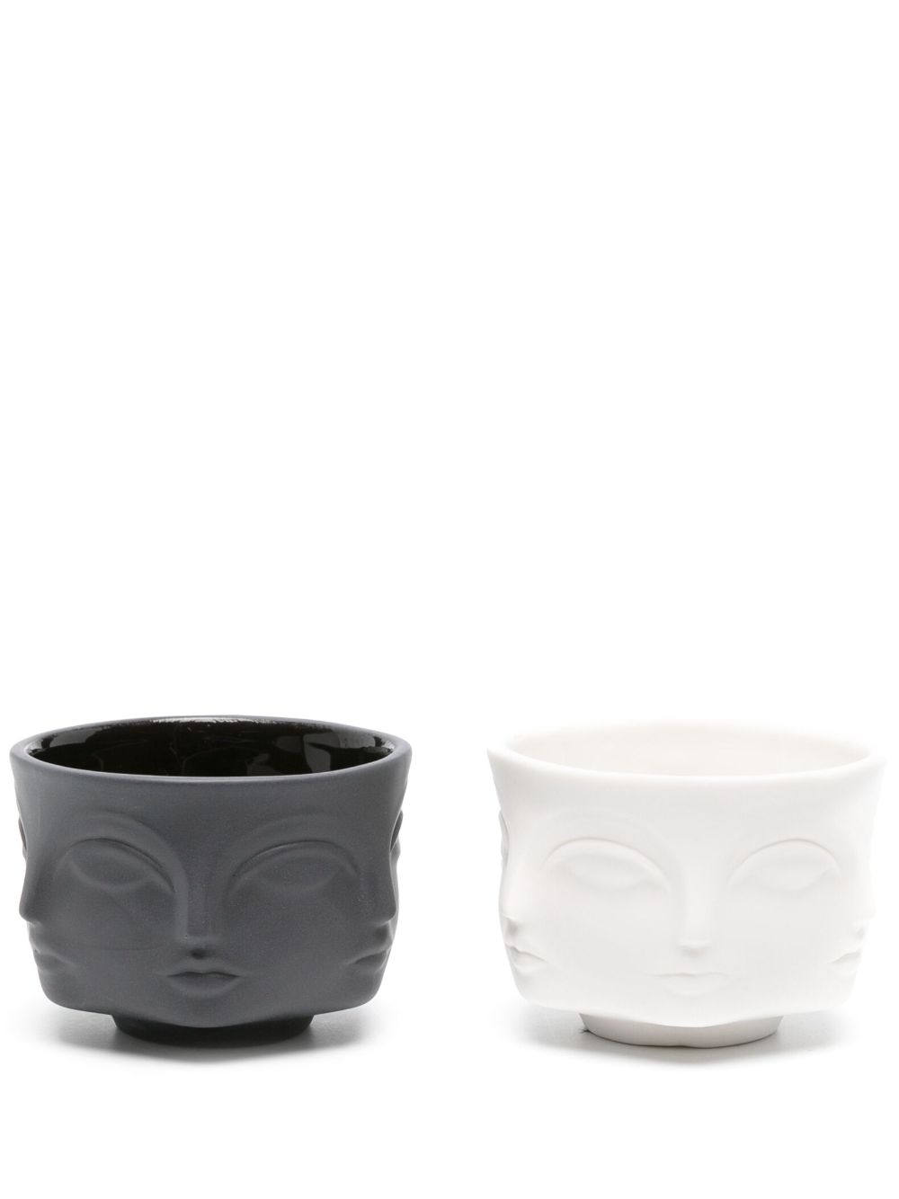 Jonathan Adler Muse 陶瓷盐和胡椒碗套装 - 黑色